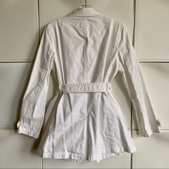 Gap White Cotton Trench coat. Size M - Picture 2 of 9